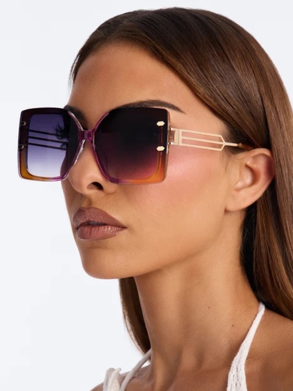 Love Drunk Purple Gradient Square Sunglasses NEW 🏷️